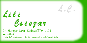 lili csiszar business card